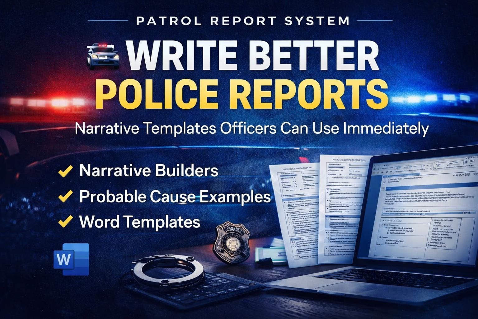 Police Report Writing Guide | Patrol Narrative Templates, PC Examples ...