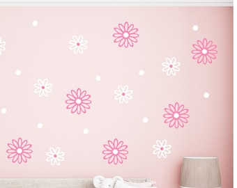 Daisies Floral Wall Decal Set - BF-108