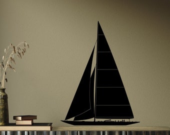 SAILBOAT Wall Decal, Nautical Beach House Decor T-101