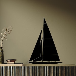 SAILBOAT Wall Decal, Nautical Beach House Decor T-101 image 1