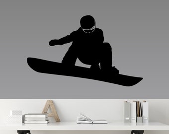 Snowboard Decal, Extreme Sports, Snowboarder Sticker, Kids Room Decor, Home Mural Wall Art for Teens, Tweens and Adults SP-127