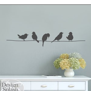 Birds on a Line Vinyl Wall Decal A-127