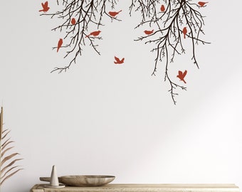 Tree Branches with Birds Wall Decal Set BT-105