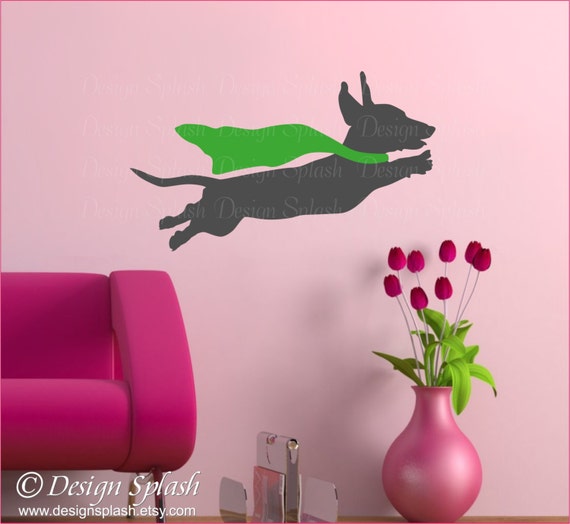 Dachshund Decal, Weiner Dog Sticker, Animal Wall Art, Dog Lover Gift A-117A-S