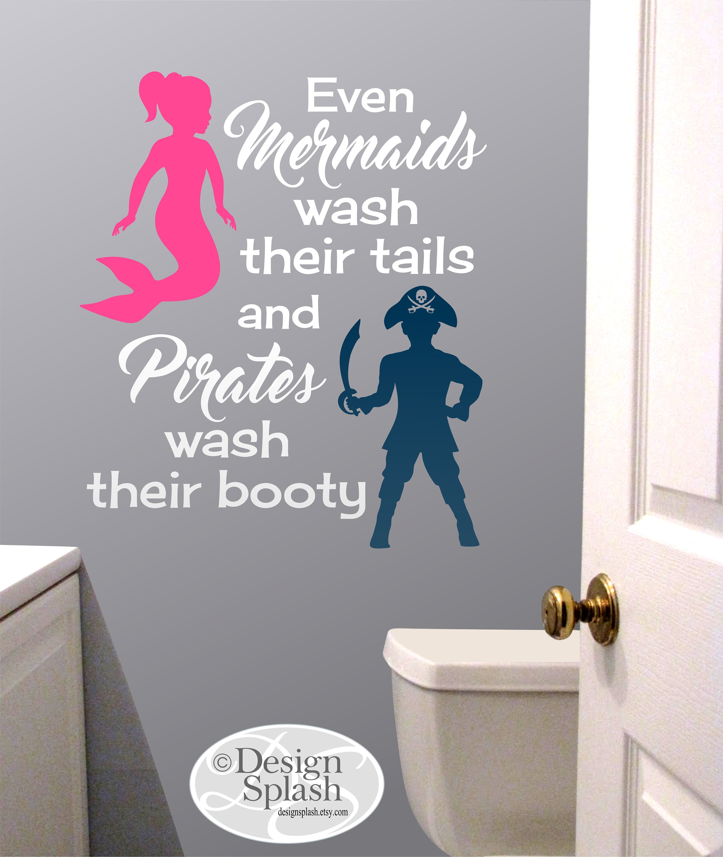 Even Mermaids Wash Their Tails and Pirates Wash Their Booty Etsy