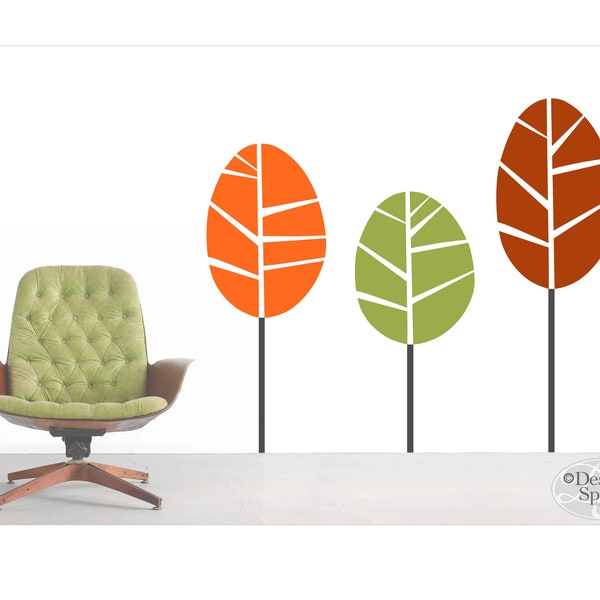 Mid Century Modern Wall Decal Etsy
