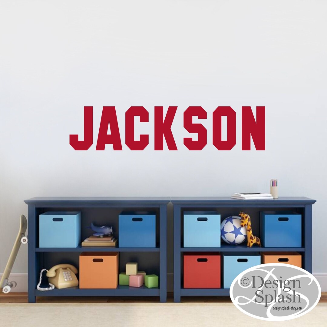 Personalized Custom Boy's Name Wall Decal, Teen Tweens or Baby Boy Room ...