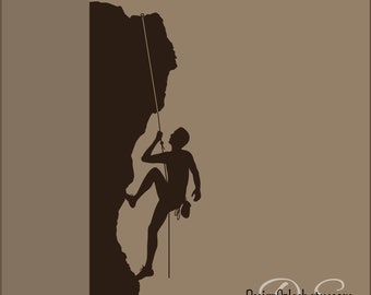 Male ROCK CLIMBER, Extreme Outdoor Sports Wall Art Decal SP-120