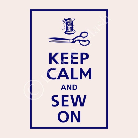 Items similar to Keep Calm and SEW ON Vinyl Wall Decal Sewing Room Wall