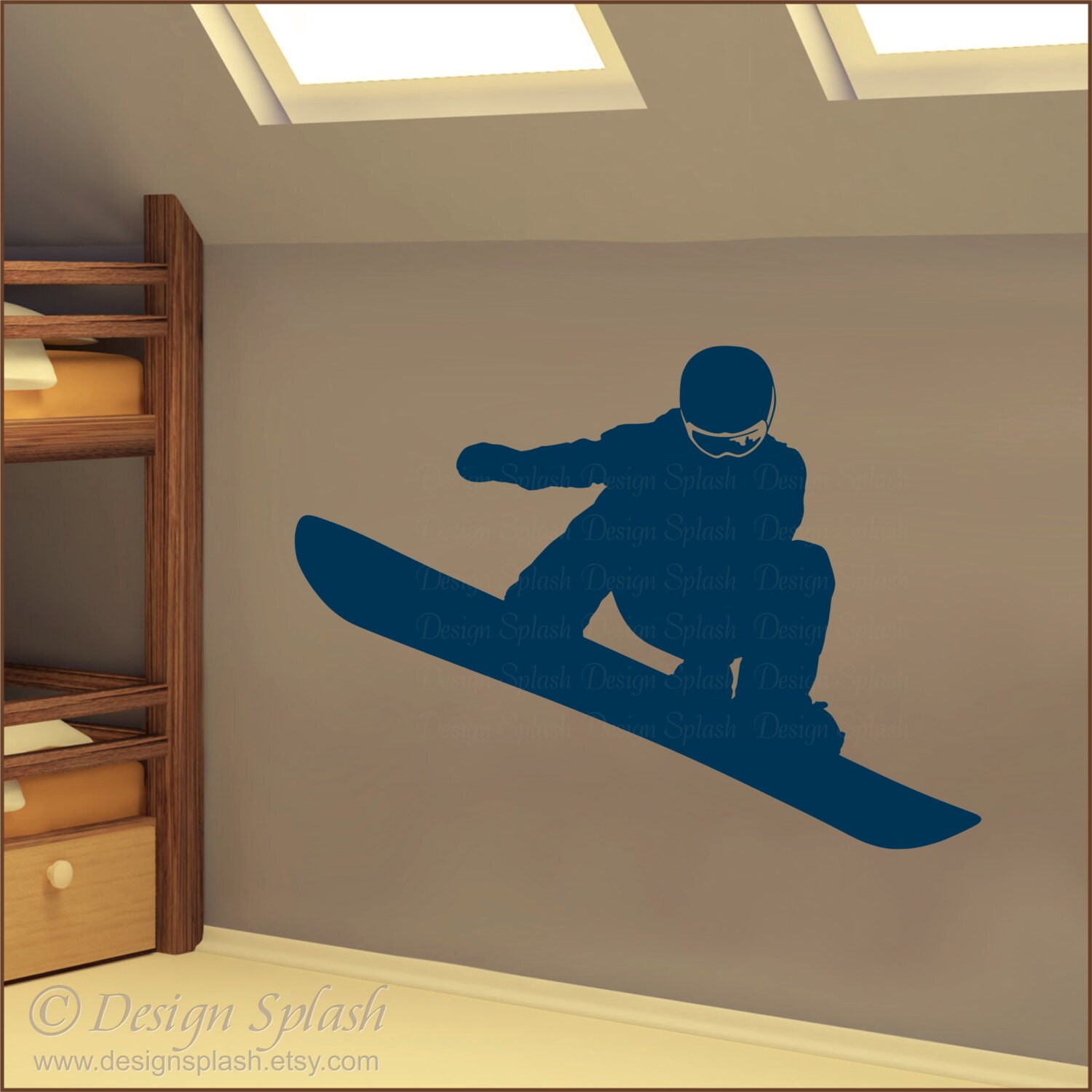 Snowboard Decal Extreme Sports Snowboarder Sticker Kids Etsy