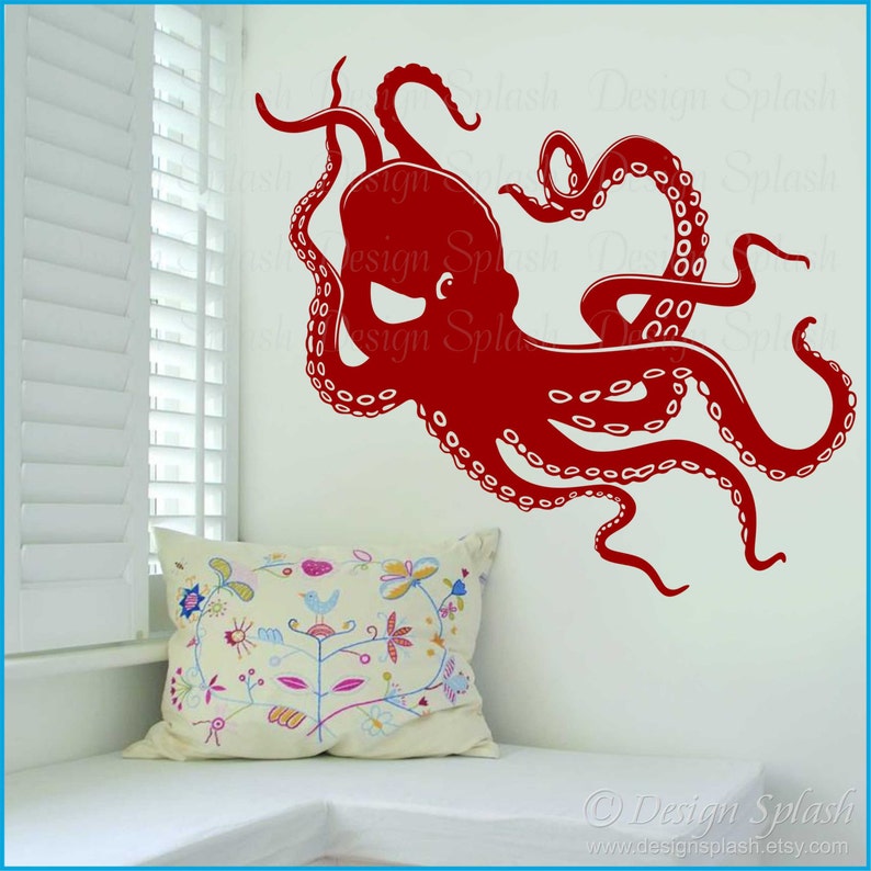 OCTOPUS Vinyl Wall Decal A101 Etsy