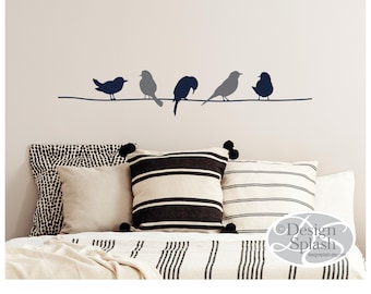 Birds on a Line Vinyl Wall Decal A-136