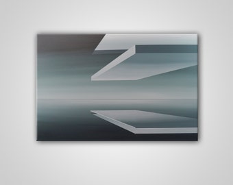 My Horizon, Abstract Nature-scape Original Painting, Stretched Canvas Panel (30in x 20in)
