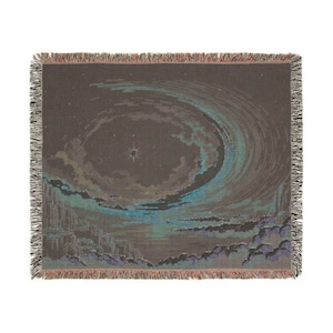tissée Cosmic Vortex | Jeté tapisserie à motif tourbillonnant d'étoiles image 5