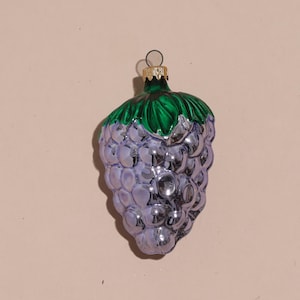 Vintage Hand-Blown Glass Grapes Ornament, Retro Ornament, Vintage Ornament