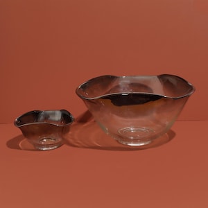 Vintage Silver Ombre Bowl Set: Mid-Century Kitchenware
