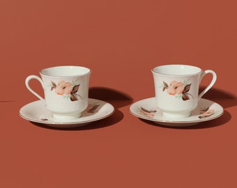 Vintage Tea Cups Set, Monopoli Porcellana D'italia Tea Cup Set