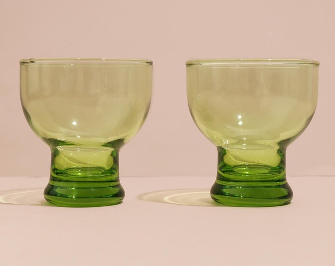 Vintage Green Glassware, Vintage Shot Glasses, Vintage Barware Etsy