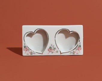 Vintage Small Heart Ceramic Frame, Retro Mini Frame, Vintage Picture Frame