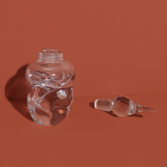 Vintage Glass Perfume Bottle, Perfume Holder, Gla… - image 2