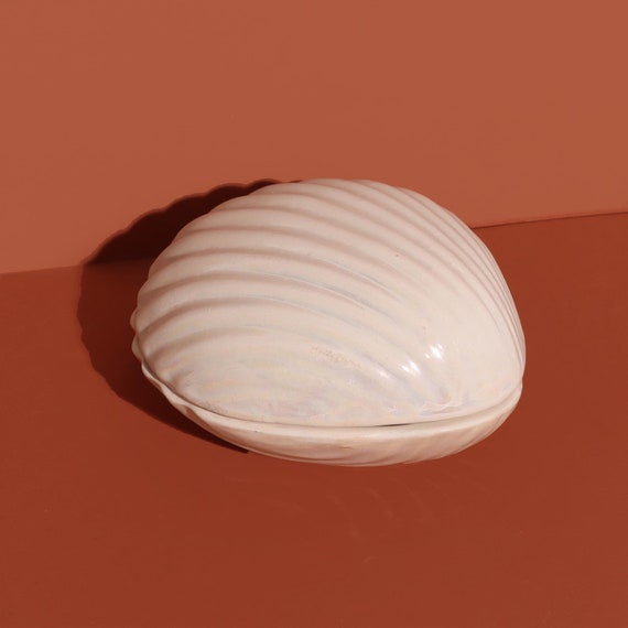 Seashell Trinket Dish, Ceramic Shell Jewelry Dish - image 2