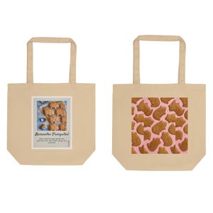 Marranitos Mexican Pan Dulce Tote Bag | 2-Sided Puerquitos Gingerbread Pig Canvas Bag | Mexican Bakery Shopping Tote | Latinx Foodie Gift