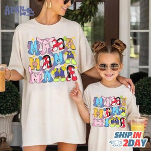 Stitch And Angel Mama And Mini Shirt, Lilo And Stitch Mothers Day Shirt, Disneyland Mom Shirt, Mommy And Me Matching Tee, Gift For Mom, Cute image 1