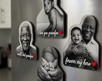 Personalized Baby Face Photo Magnet, Mother’s Day Gift for Grandma, Custom Photo Acrylic Magnet, Grandma Gift from Grandkids