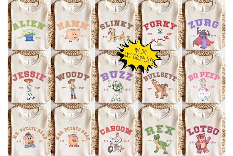 Custom Woody Jessie Buzz Lightyear Shirt, Retro Disney Toy Story Shirt, Disney Coquette Pixar Shirt, Coquette You've Got A Friend In Me Tee bild 1