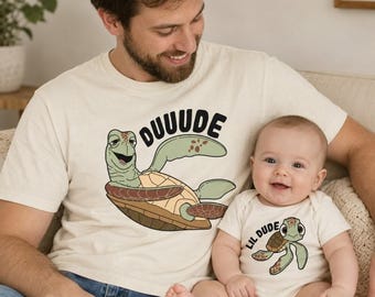 Dude Lil Dude Matching Shirt, Dad And Son Family Tee, Father’s Day Vacation Outfit for Daddy and Kid
