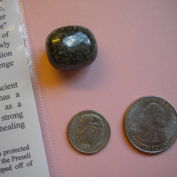 STONEHENGE BLUESTONE Polished Stone / Preseli Spotted Dolerite White Feldspar / Stone Henge England UK