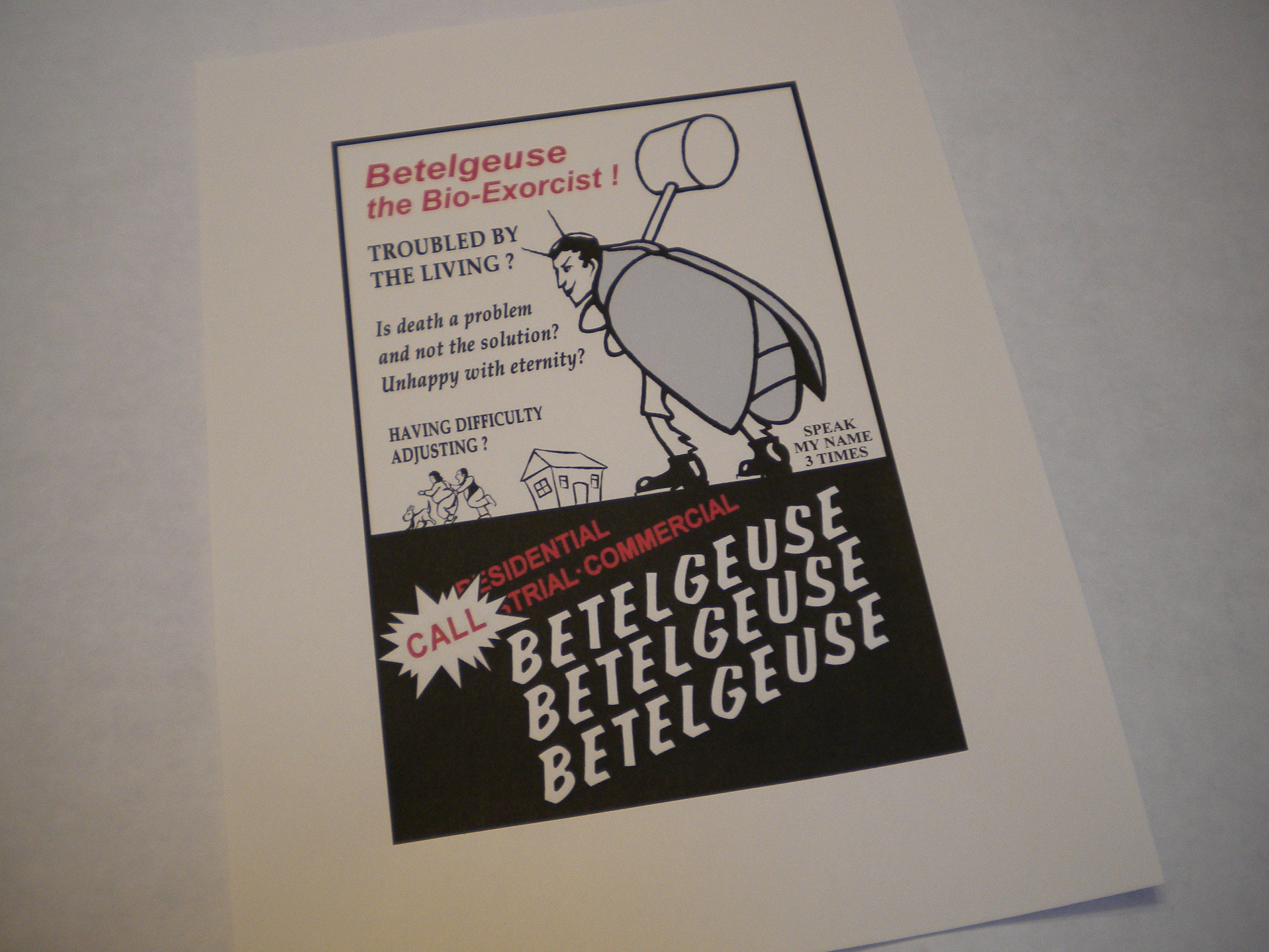 BEETLEJUICE FLYER Handbook for the Recently Deceased Full - Etsy