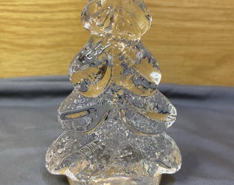 Magnor Norway Crystal Christmas Tree Tealight Holder - 5.25”H