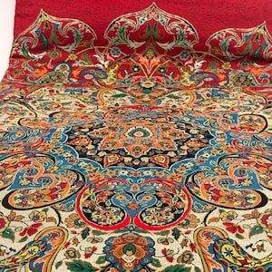 Toalha de mesa de luxo em jacquard vermelho, com medalhão floral ornamentado, capa de mesa quadrada, acessório decorativo para casa.