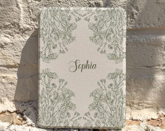 Custom Floral Kindle Case with Name, Botanical eReader Cover, Cozy Bookish Gift for Readers, Kindle 11th 12th Gen