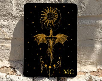 Personalized Black Celestial Bat Kindle Paperwhite 11/12 Case, Magnetic Back Auto Wake Sleep
