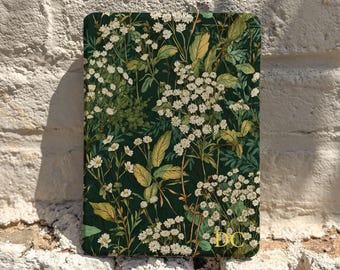 Dark Green Floral Kindle Case with Auto Wake Sleep, Gift for Book Lovers