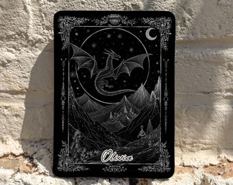 Silver Dragon Kindle Case, Magnetic Back Auto Wake Sleep, Kindle Paperwhite 11th 12th, Personalized Fantasy Gift