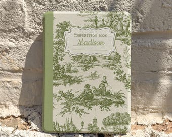 Custom Name Green Composition Book Kindle Paperwhite Case,Magnetic Back Auto Wake Sleep,Book Lover Gift