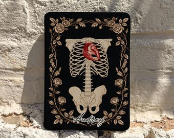 Gothic Skeleton Kindle Case, Magnetic Back Auto Wake Sleep, Kindle Paperwhite 11th 12th, Personalized Book Lover Gift