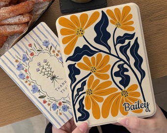 Orange Daisy Kindle Case, Magnetic Back Cover, Botanical Floral Ereader Gift, Kindle 11th 12th Gen Compatible,Paperwhite 12th 7" 11th 6.8"