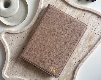 Brown Litchi Grain Vegan Leather Kindle Paperwhite Case 11th 12th Gen, Auto Sleep Wake Cover, Gift for Her