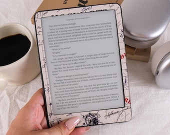 Library Card Kindle Skin, Retro Bookish Aesthetic Kindle Colorsoft 2024 Ereader Vinyl Decal Wrap, Book Lover Gift