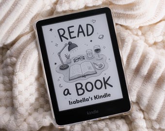 Personalized Read a Book Kindle Lock Screen, Custom Name Kindle Screensaver, Book Lover Digital Download