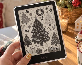 Custom Kindle Lock Screen Christmas Wallpaper | Personalized E Reader Display | Holiday Digital Download | Winter Reading Gift