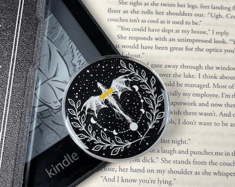 Fantasy Dragon Kindle Grip, Celestial Magnetic E-Reader Stand, MagSafe Phone Holder, Dragon Lover Gift, Back to School Gift