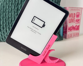 Personalized 3D Printed Kindle Moon Stand, Custom Ereader Holder, Cute Kindle Accessory, Book Lover Gift