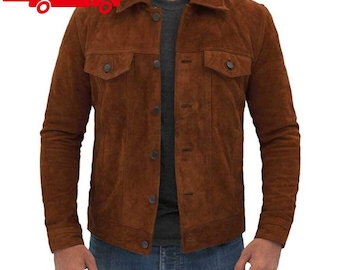 Logan brun mockajacka herr – Cowboy Western Vintage Ranch-kappa, klassisk bikerstil