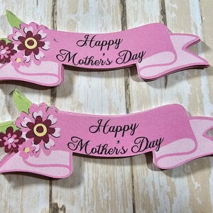 Happy Mother's Day banner, Die Cut, Confetti, Card topper, Scrapbook Embellishments image 8