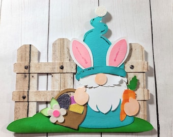 Gnome Easter scrapbook embellishment, gname die cuts, Easter Card Topper, Easter Embellishment, Easter Scrapbook  Embellishment